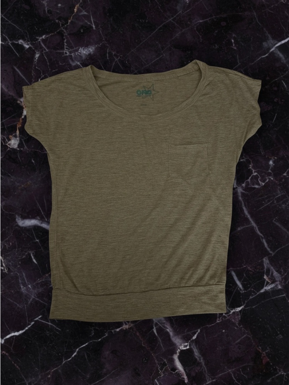 Women's Grey Short-Sleeve Pocket Tee